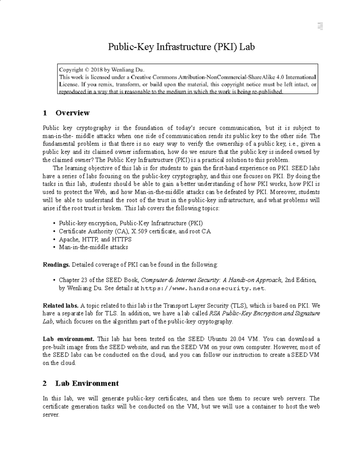 Crypto PKI Lab: Securing Web Servers and Understanding Attacks - Studocu
