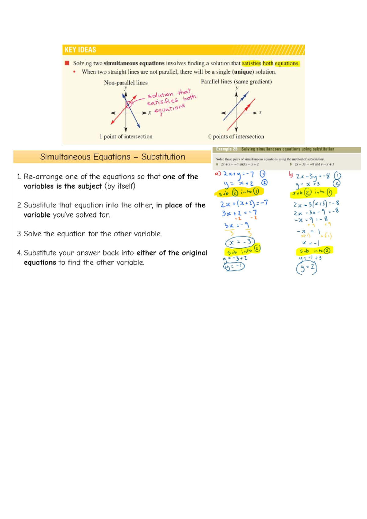 Simultaneous Equations Notes (MATH 101) - Studocu