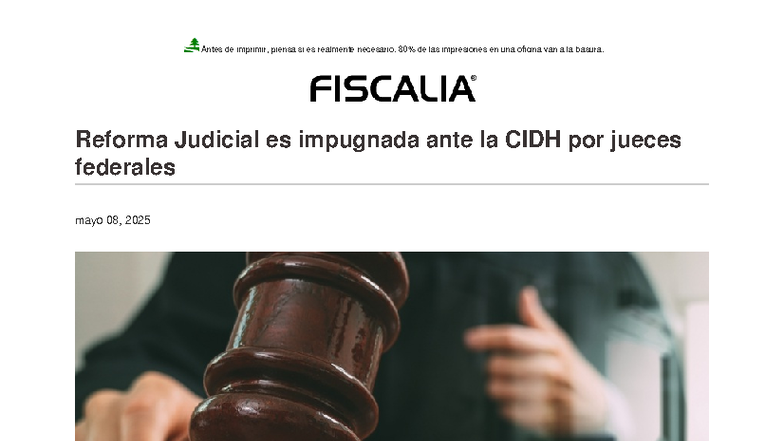 Impacto de la Reforma Judicial: Jueces Federales ante la CIDH - Studocu