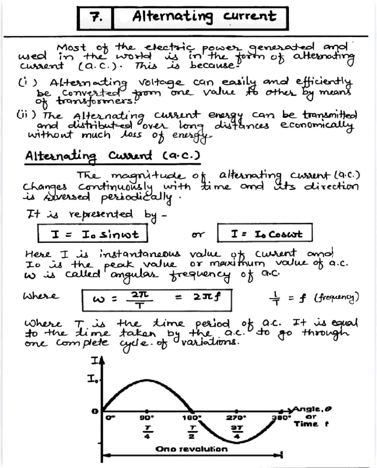 Alternating Current (AC) Chapter Overview: Key Concepts and Formulas ...