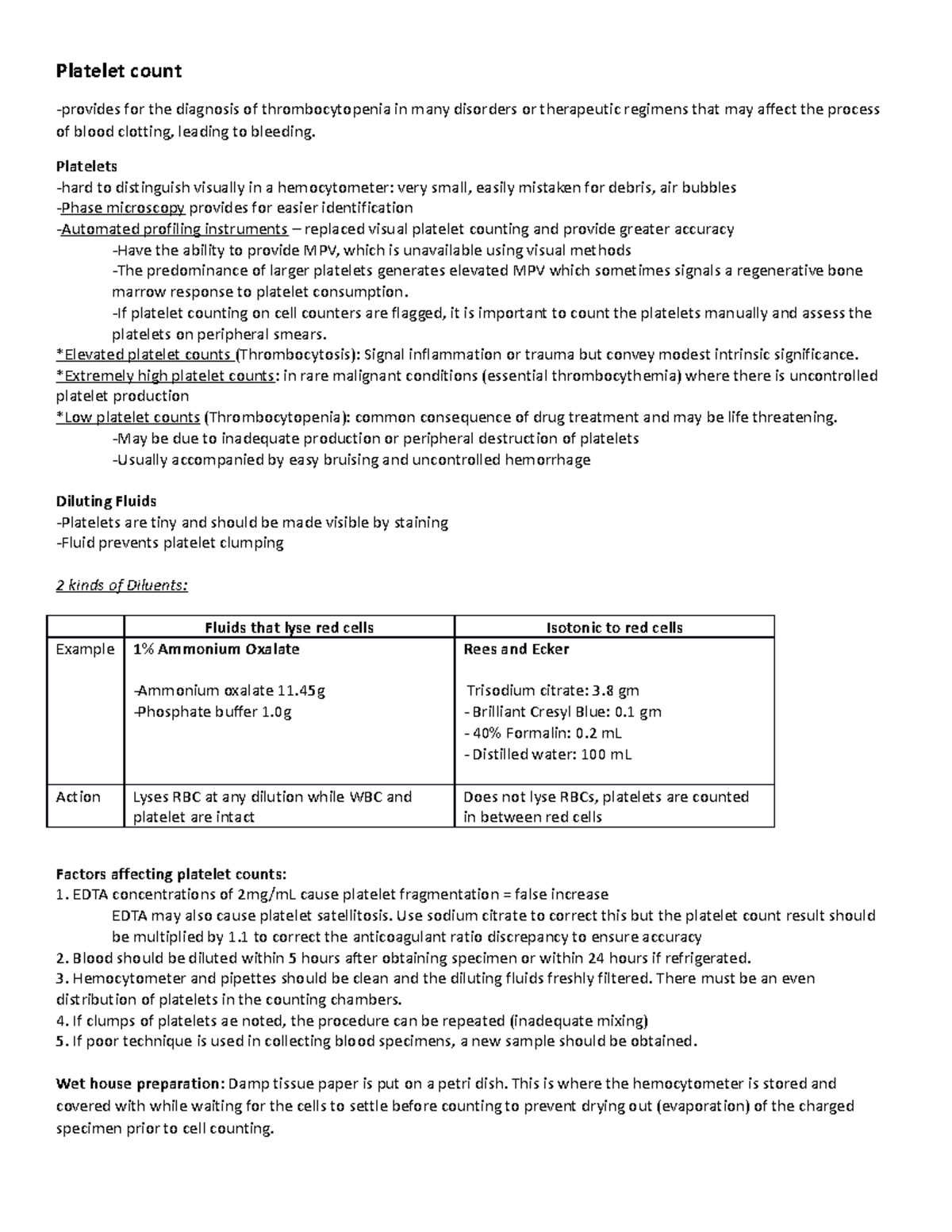 Platelet-count additional-notes-1 - Platelet count -provides for the ...