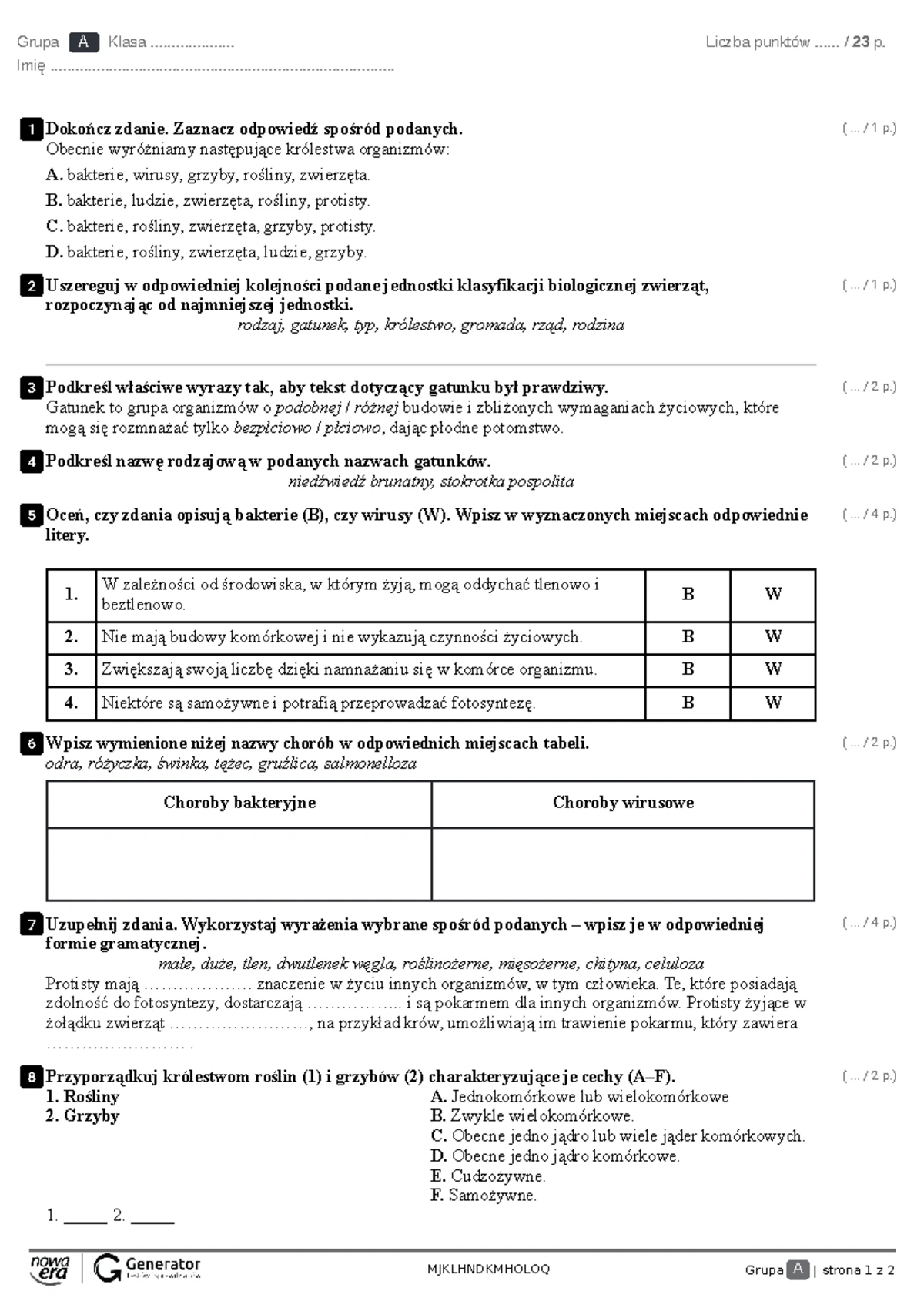 Tkanki Nabłonkowa Mięśniowa I Nerwowa Test www.studocu.com