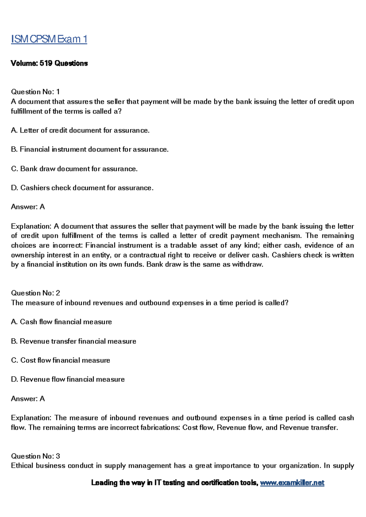 344837306 CPSM Exam 1: Practice Questions and Answers - Studocu