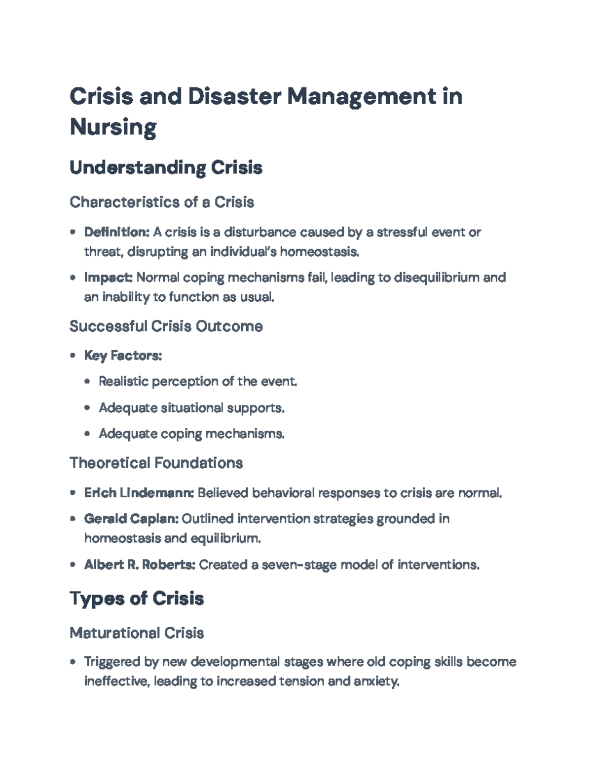 Crisis and Disaster Management in Nursing: A Comprehensive Approach ...