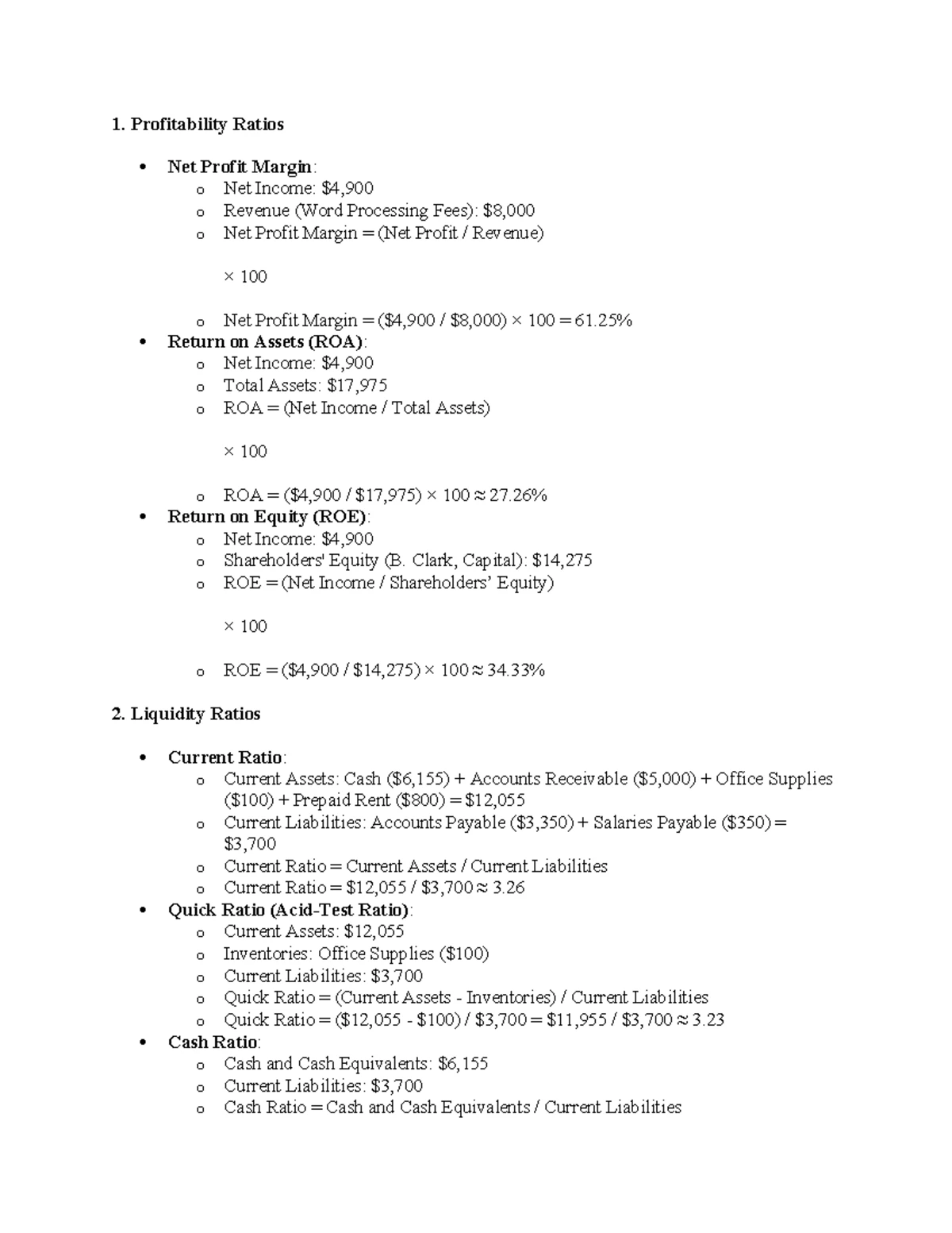 Liquidity Ratios: Understanding Financial Health (Ppt - Lecture Notes ...