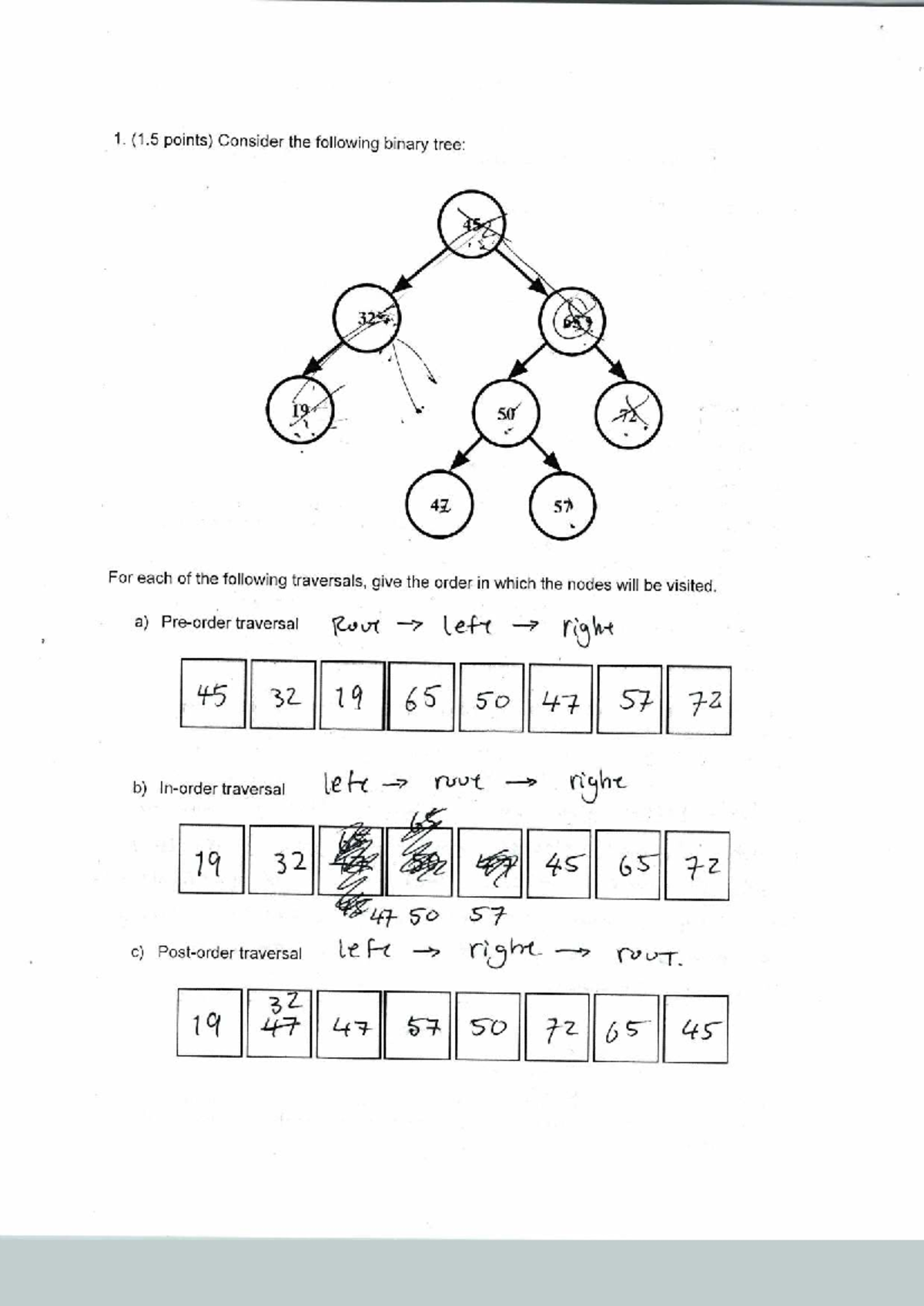 Practice Exam for Midterm 2: Binary Trees and Hash Tables - Studocu