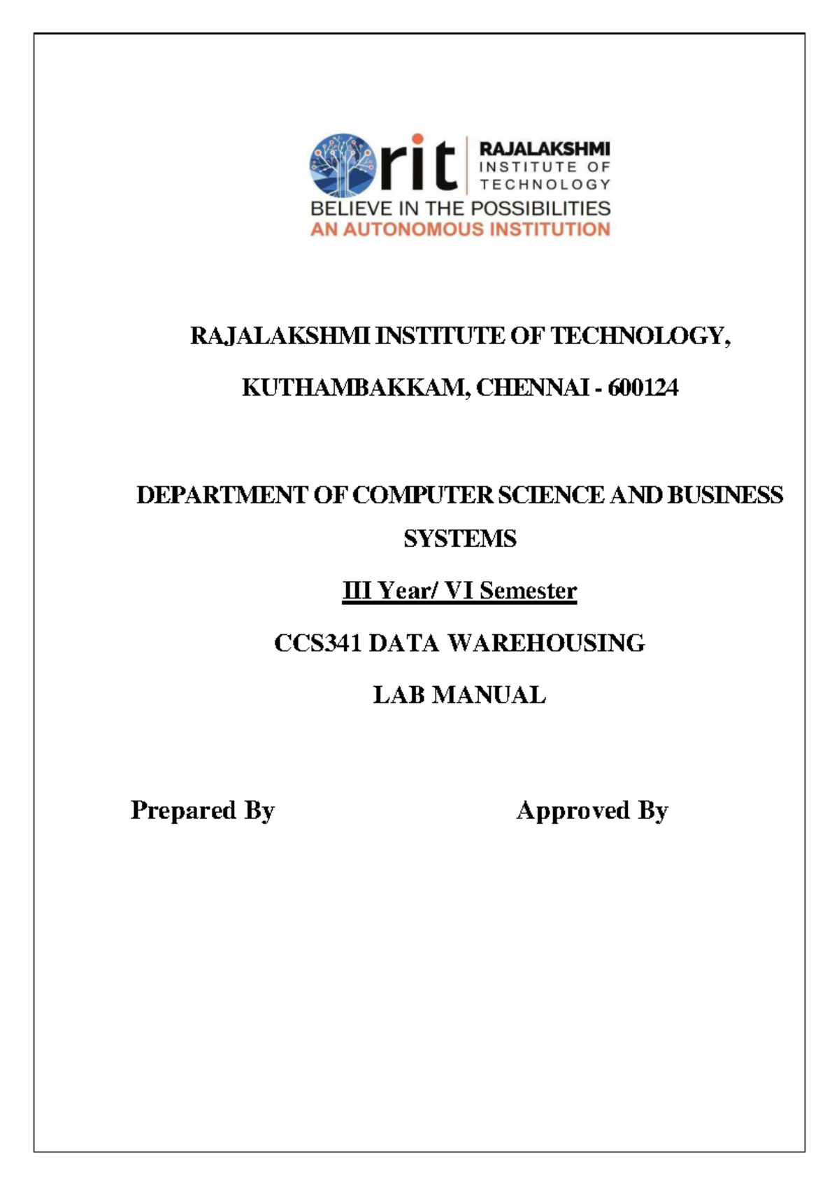 DW LAB Manual - Using WEKA Tool for CCS341 Data Warehousing - Studocu