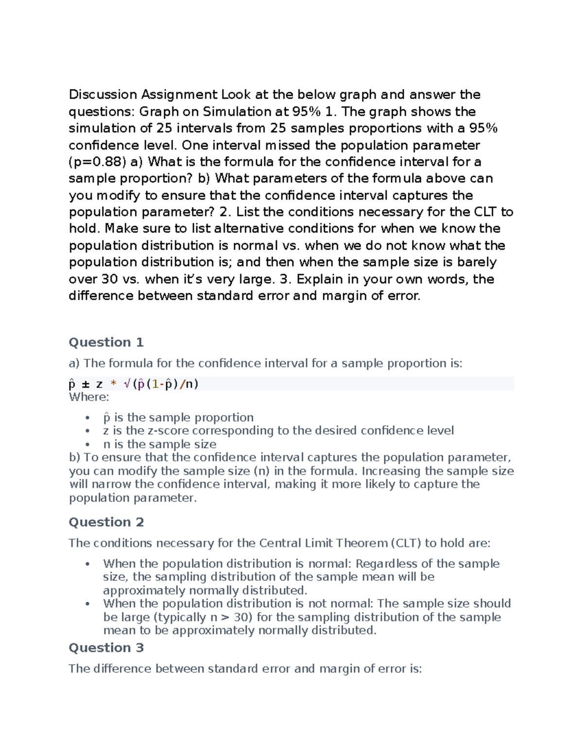 Stati Inference 1 - Revision - Discussion Assignment Look at the below ...