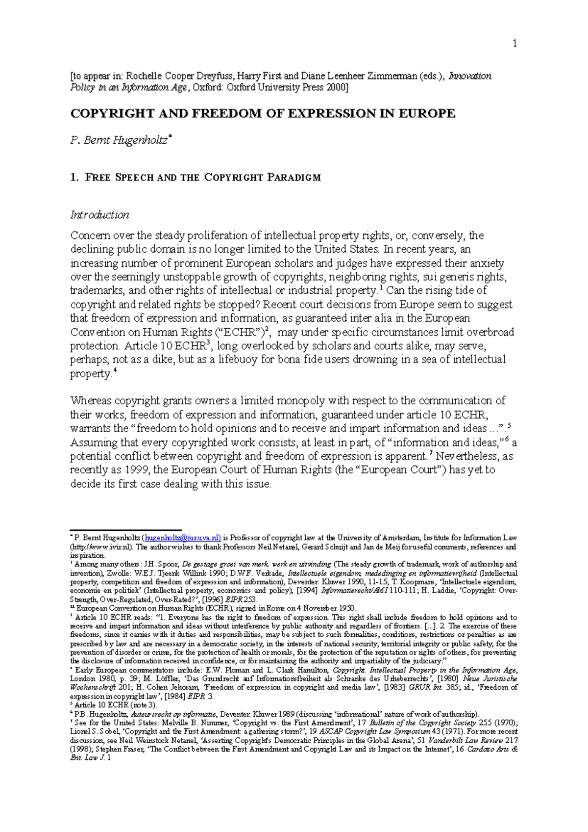 Copyright and Freedom of Expression in the EU: A Legal Analysis - Studocu