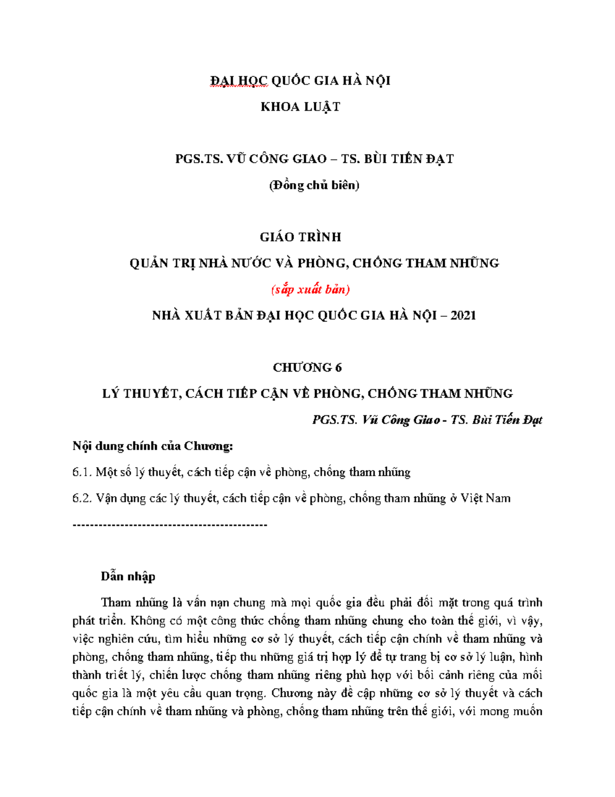 CHƯƠNG 6 - Lý thuyết và Cách Tiếp cận PCTN (GT Qtnnpctn) - Studocu