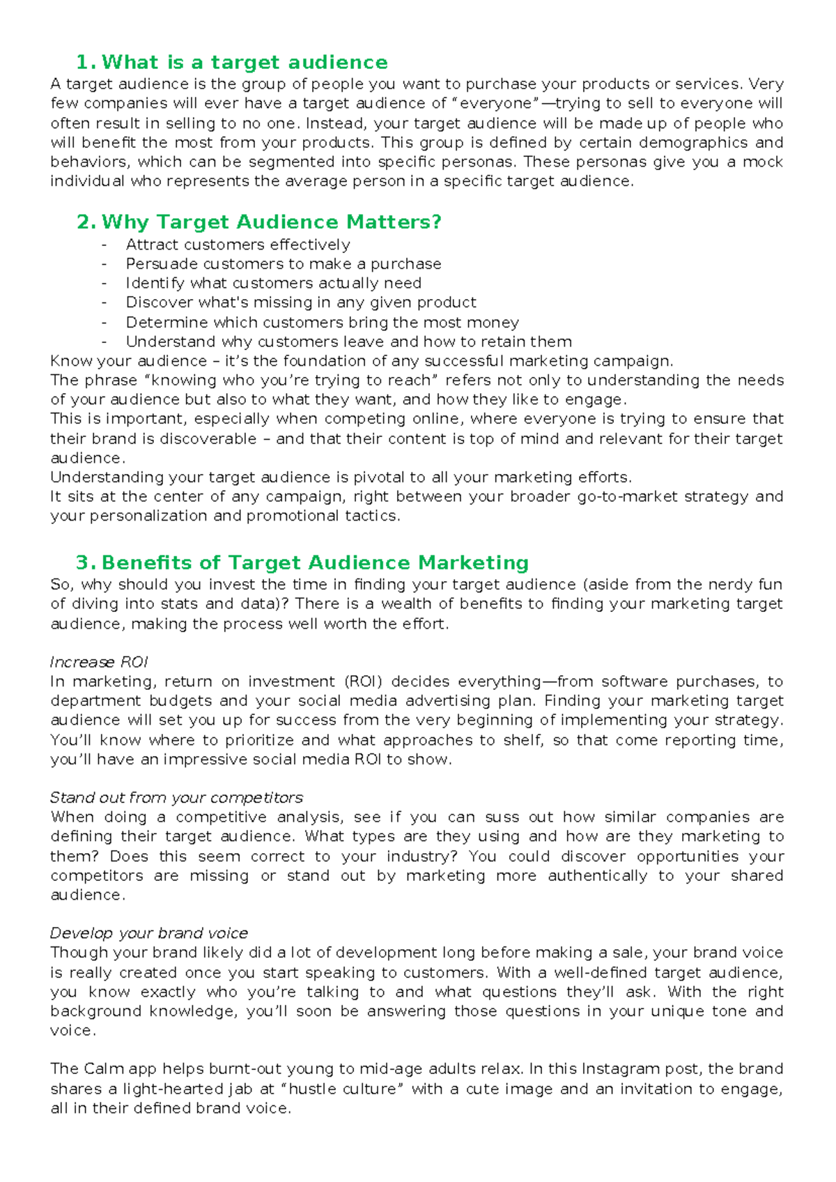 Identifying Target Audience: Key Insights for Effective Marketing - Studocu