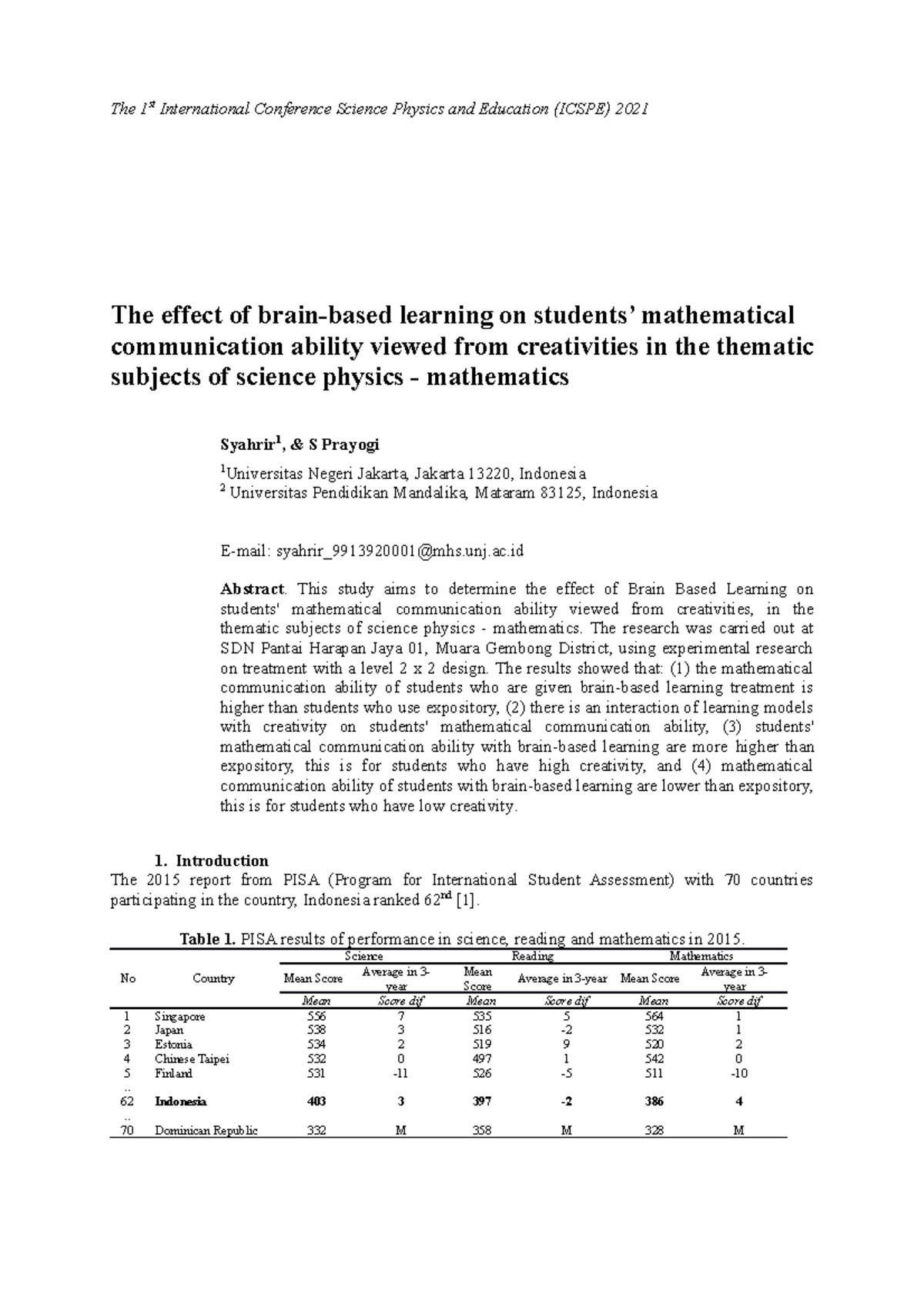 Untitle Article - 69449413 - The effect of brain-based learning on ...