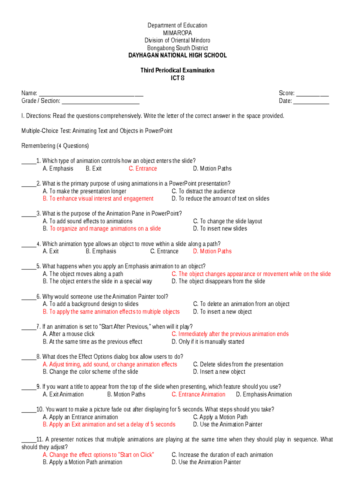 ICT 8 Q3 Periodical Test WITH Answers - Department of Education ...