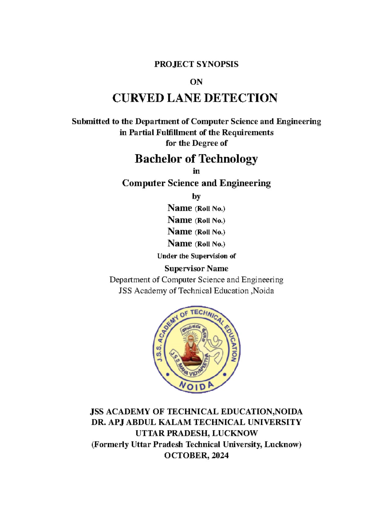 Synopsis-format-2024-25 - Downloaded by coe mits SYNOPSIS FORMAT (For B ...