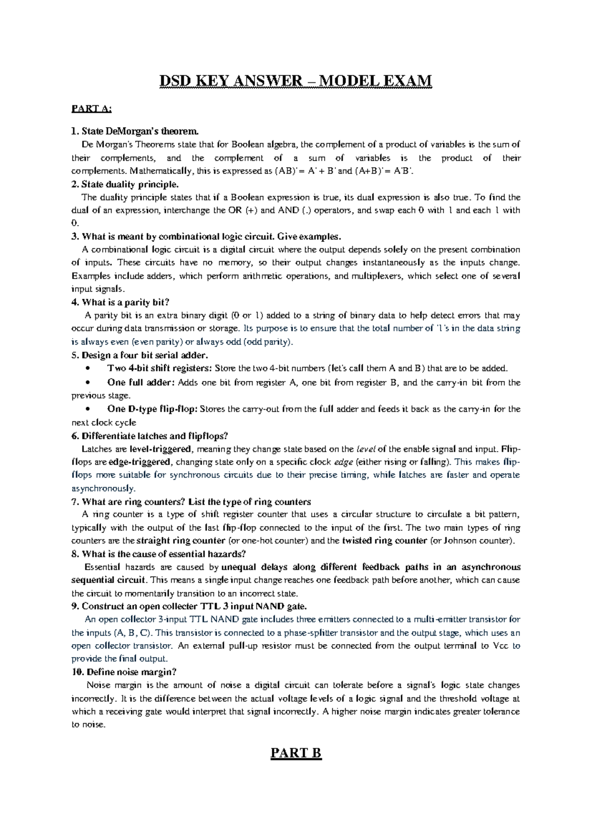 DSD 101 Final Exam Study Guide: Key Concepts & Answers - Studocu
