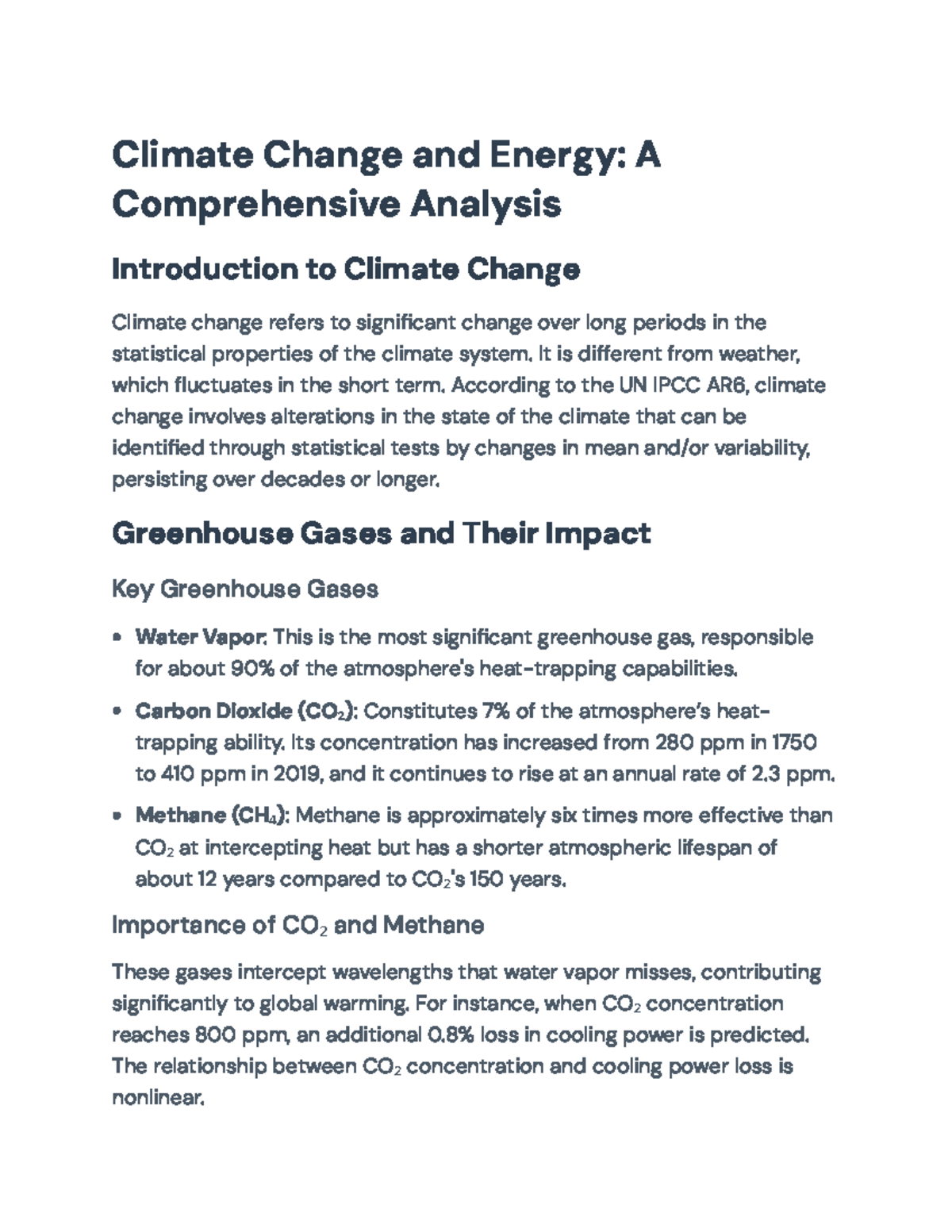 Climate Change and Energy: CCUS, Geothermal Solutions, and Impacts ...