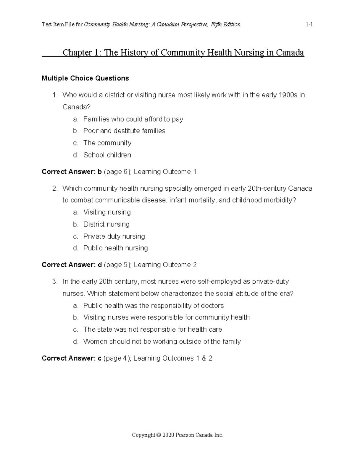 Community Health Nursing CHN 101: Chapter 1 Lecture Notes & MCQs - Studocu