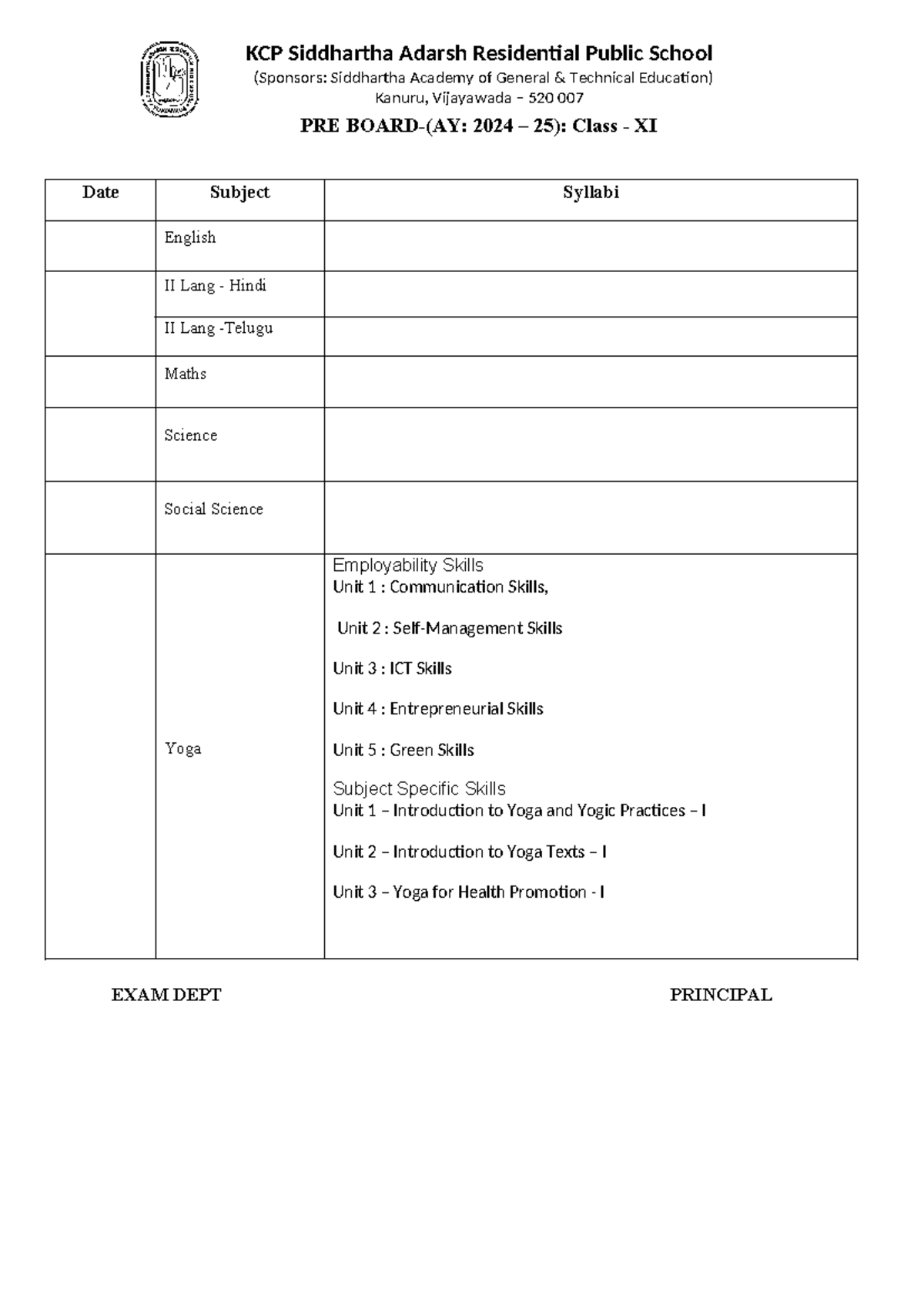 Pre Board Class - XI - Useful - KCP Siddhartha Adarsh Residential ...