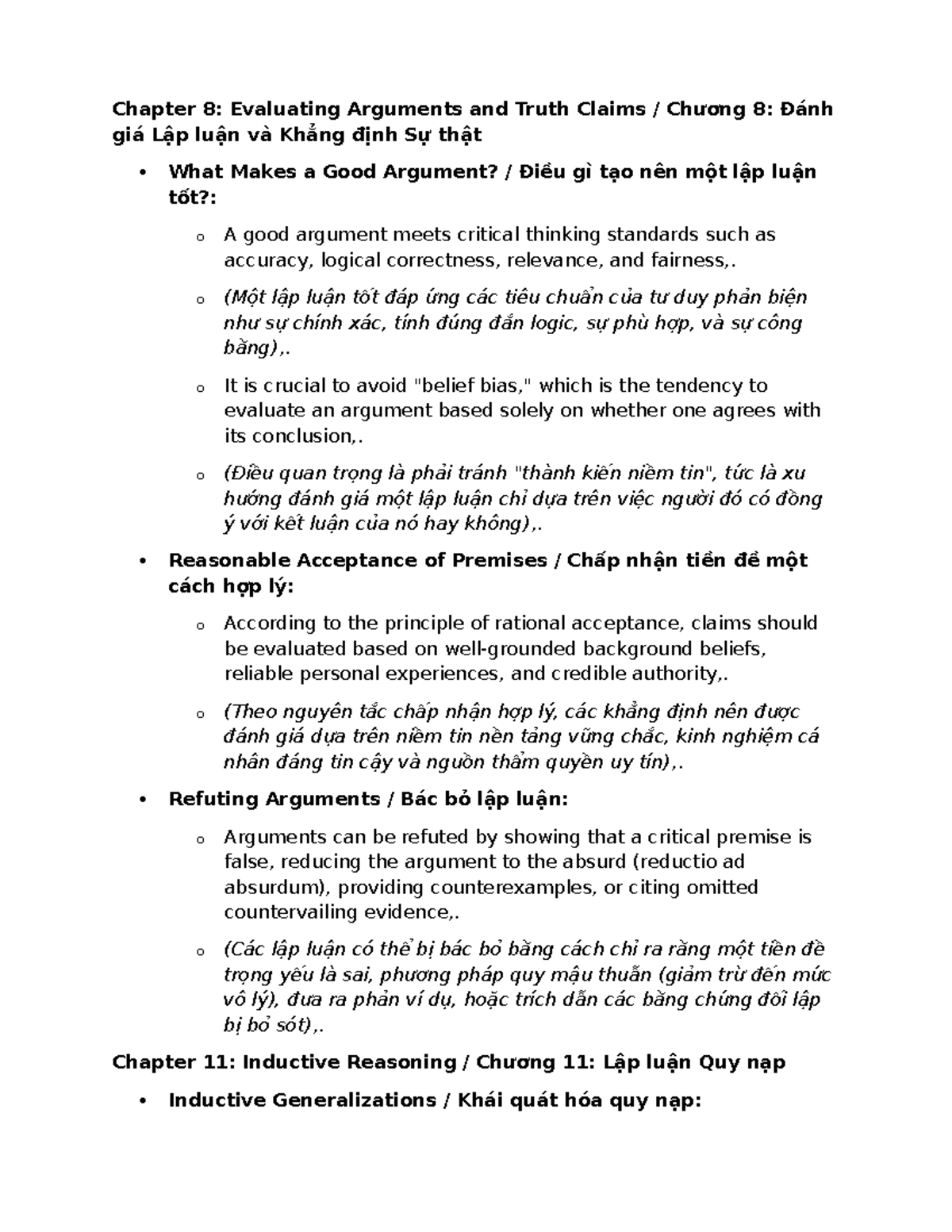 Final Exam: Critical Thinking Concepts and Evaluations (CT101) - Studocu