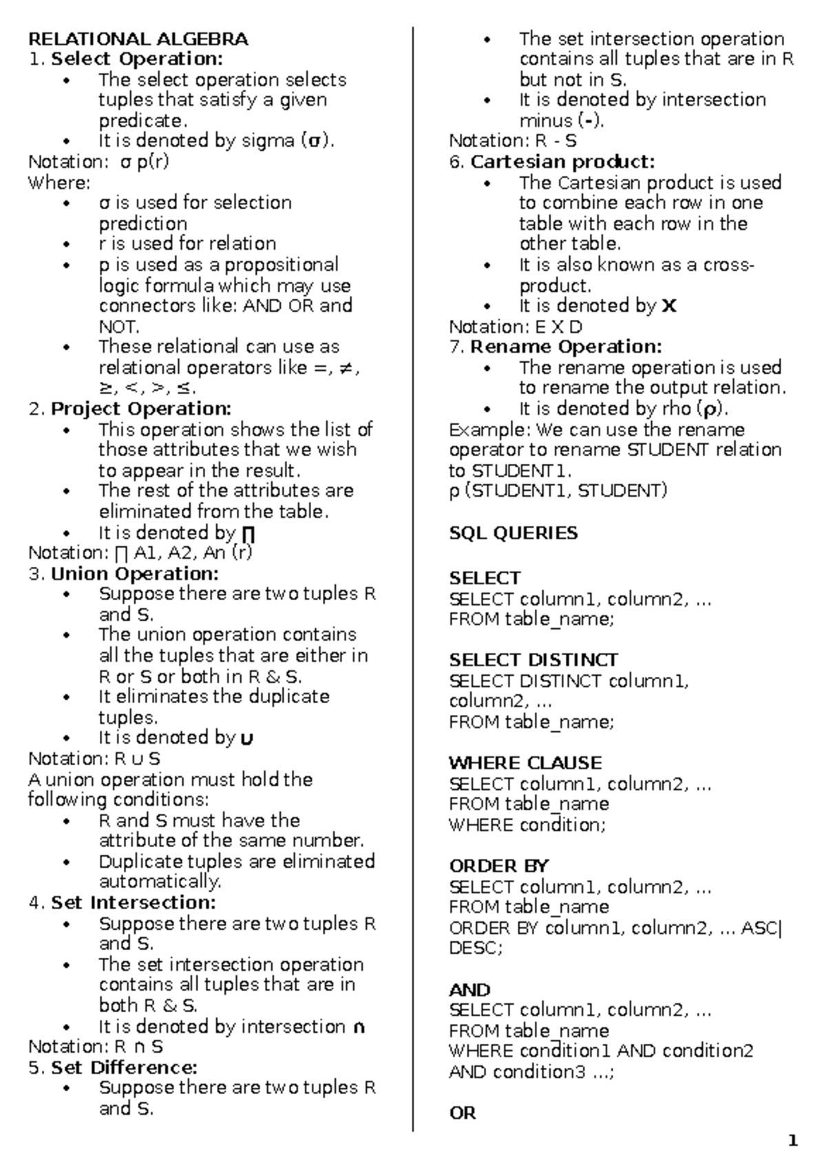 MIS cheatsheet - This document contains summarized MIS Content for I.T ...