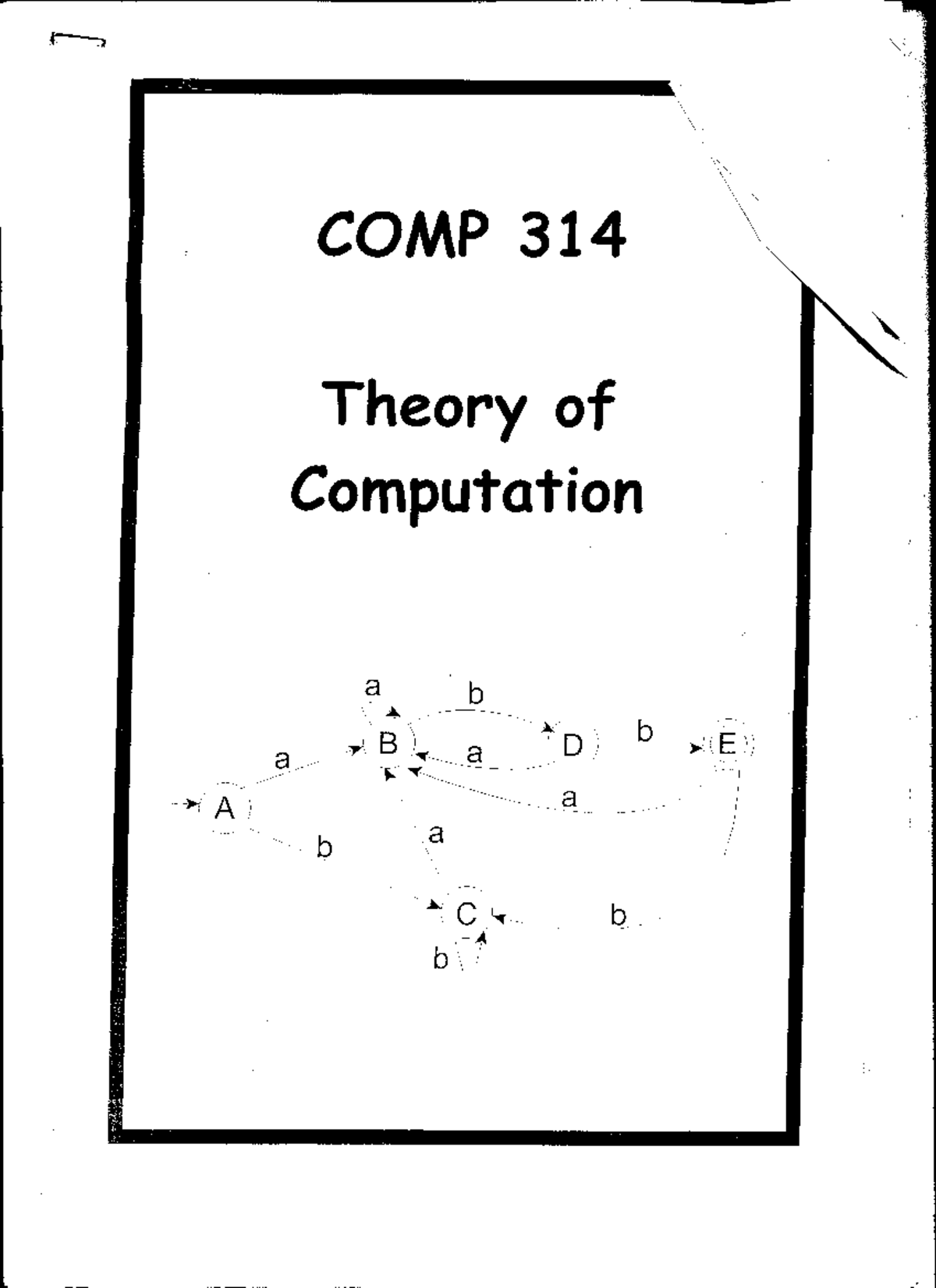 COMP314 Final Exam Notes - Theory of Computation - Studocu