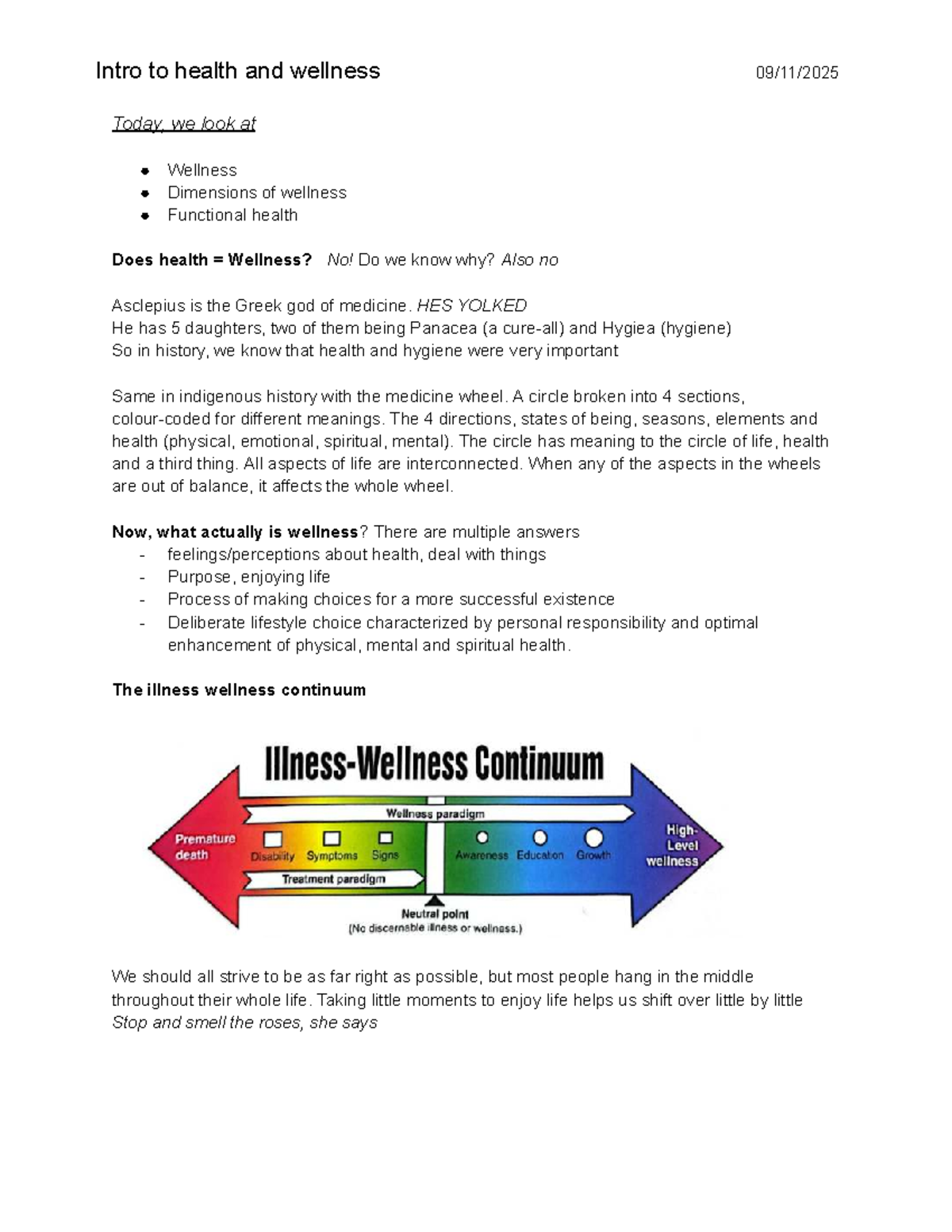 KINE 1000 Lecture Notes: Exploring Wellness Dimensions and Health - Studocu