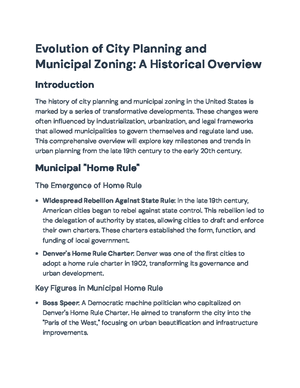 The Evolution and Impact of Municipal Home Rule & Zoning in the U.S ...