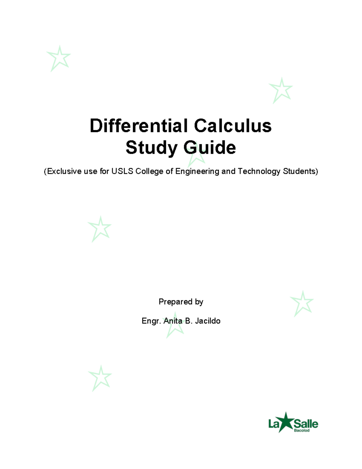 Module 1: Limits and Continuity Study Guide for Differential Calculus ...