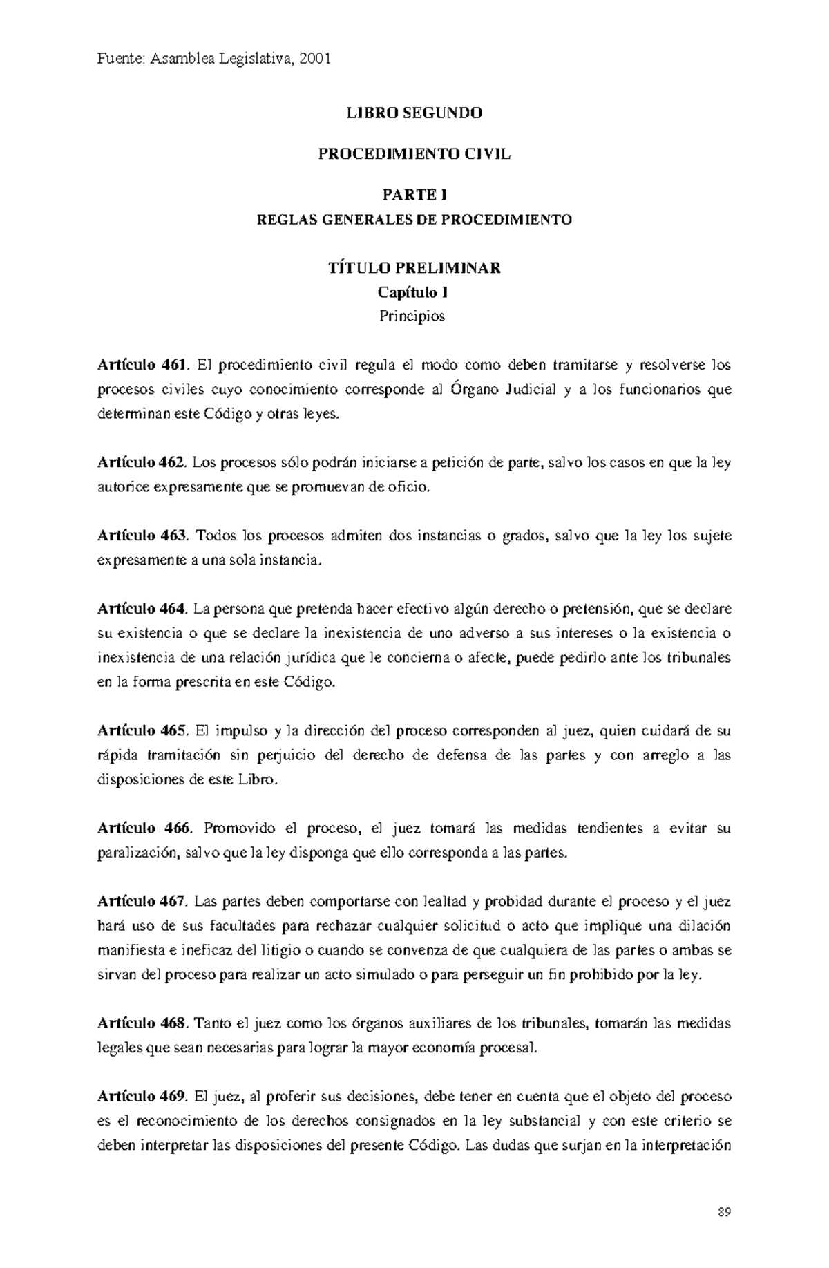 Código Judicial: Libro Segundo - Procedimiento Civil Detalles - Studocu
