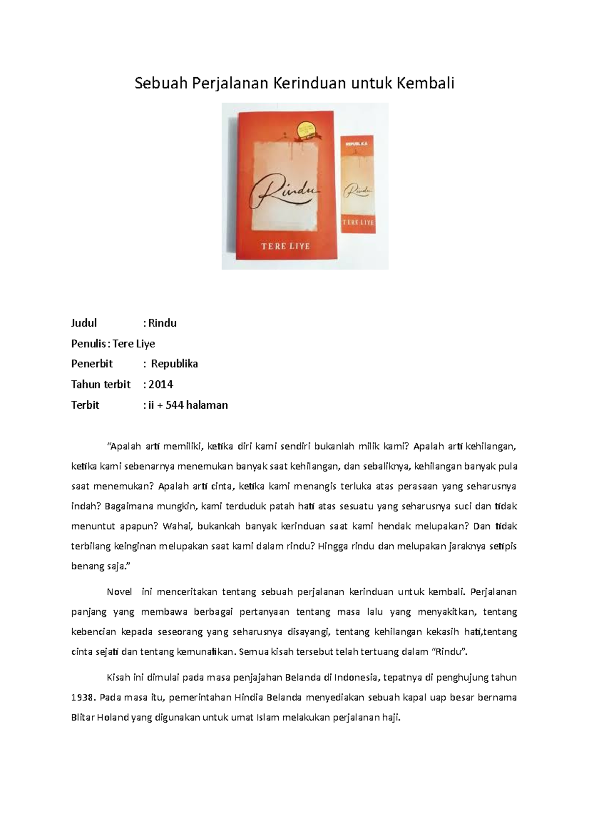 Resensi Novel 