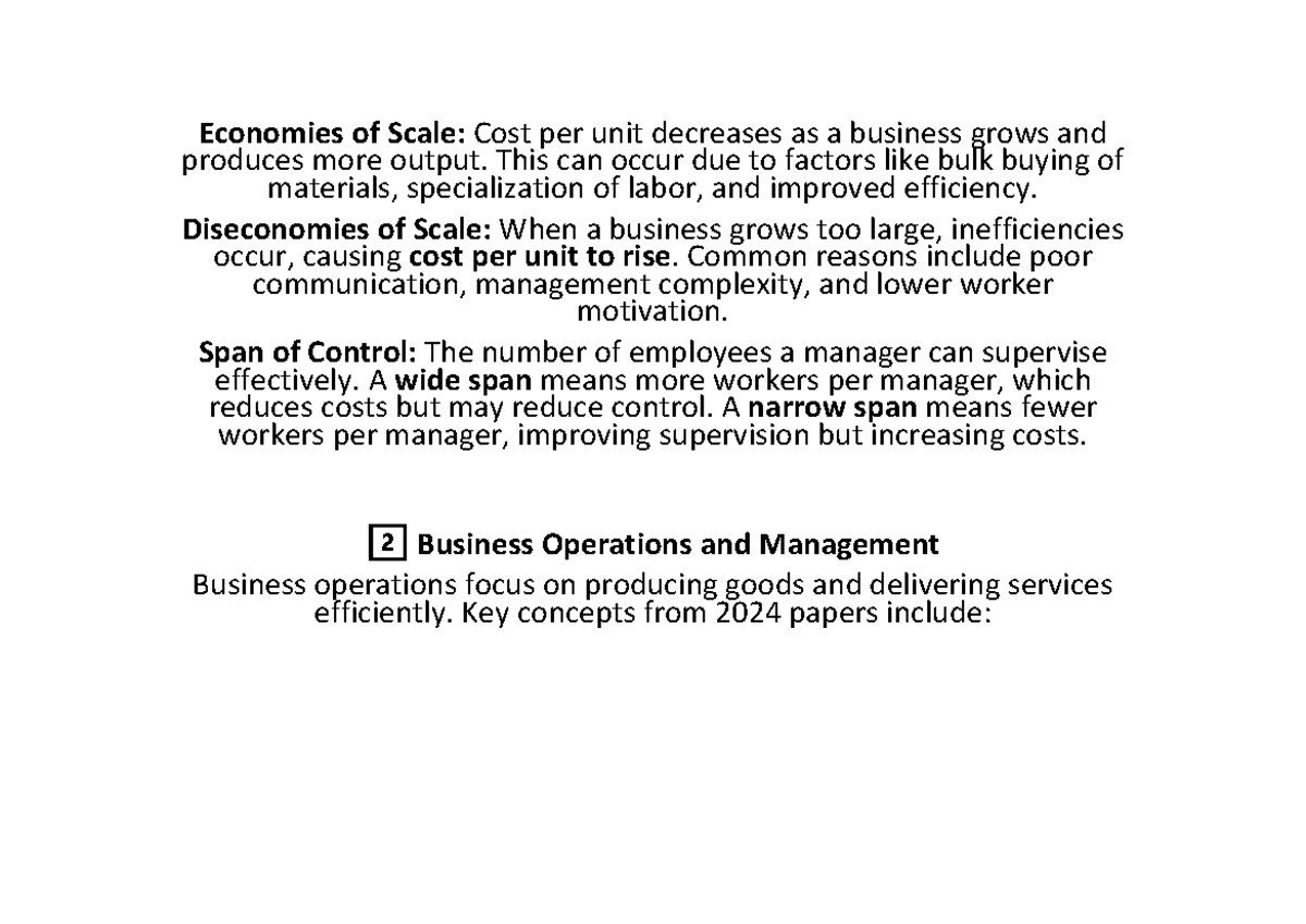 Economies of Scale & Span of Control: Key Concepts in Business Ops ...