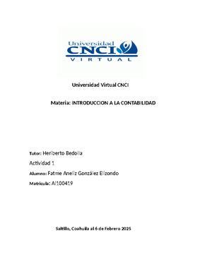 ACT 1 Introduccion A LA Contabilidad - ALUMNO: LUIS FERNANDO LOPEZ DE ...