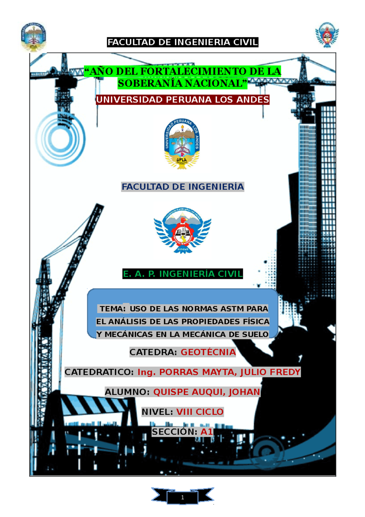 Normas ASTM para Análisis de Suelos en Ingeniería Civil - Geotecnia - Document Preview