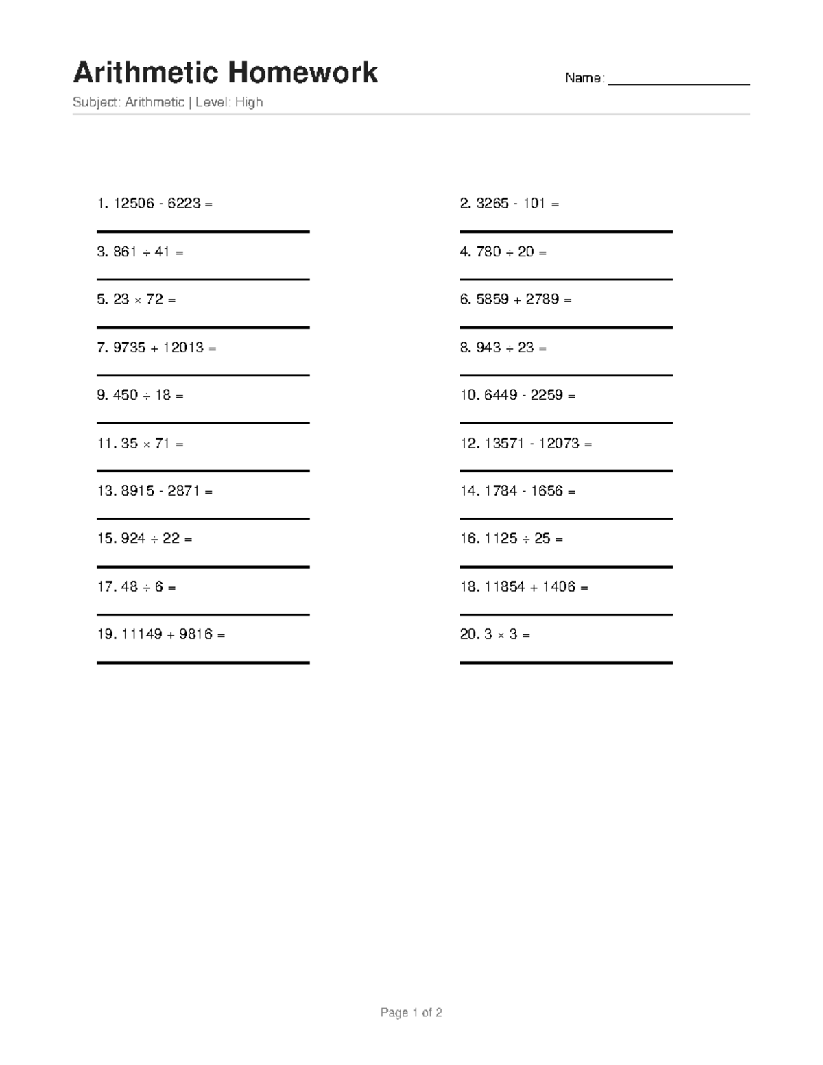 Arithmetic Homework 3: High Level Exercises and Solutions - Studocu