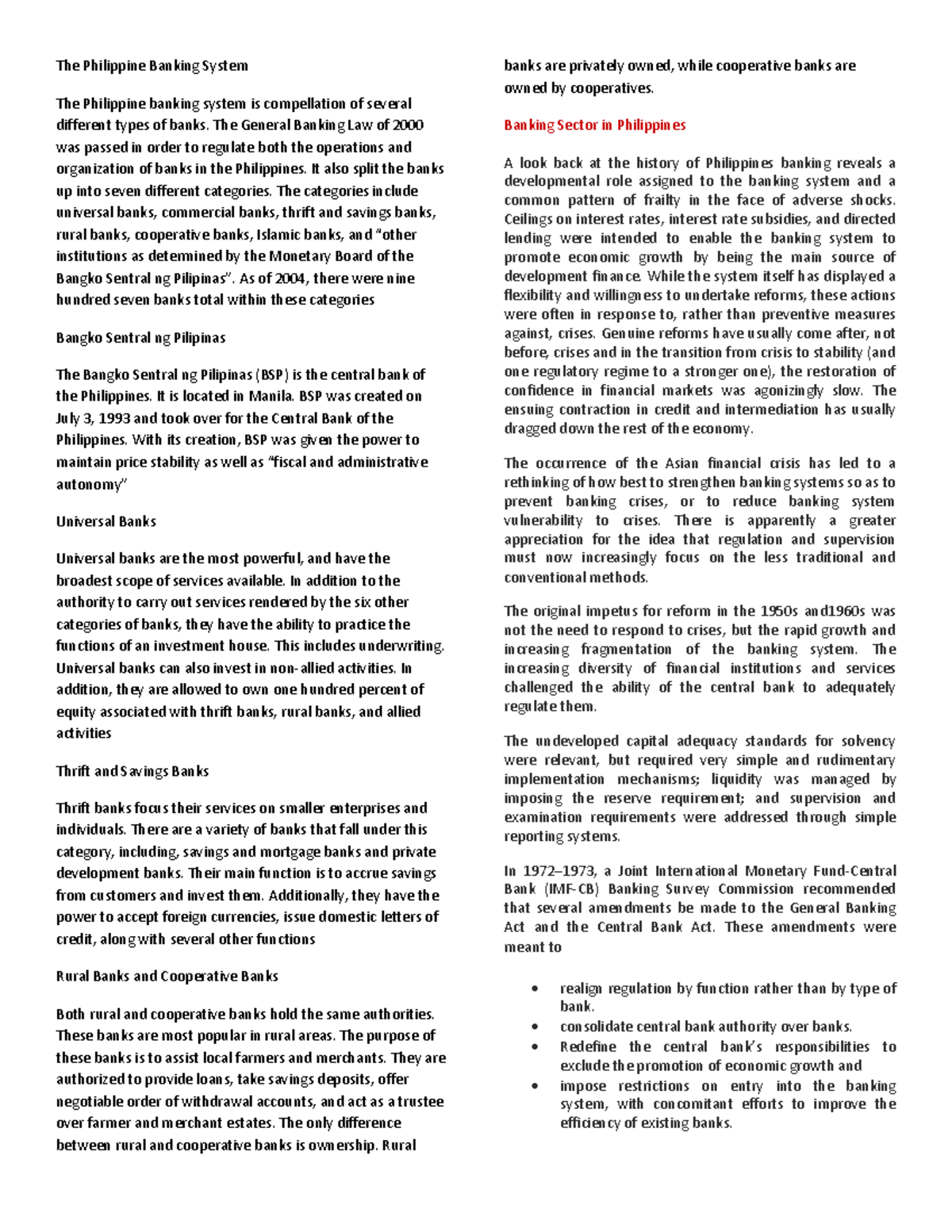 114189785 Final Exam: Understanding the Philippine Banking System - Studocu