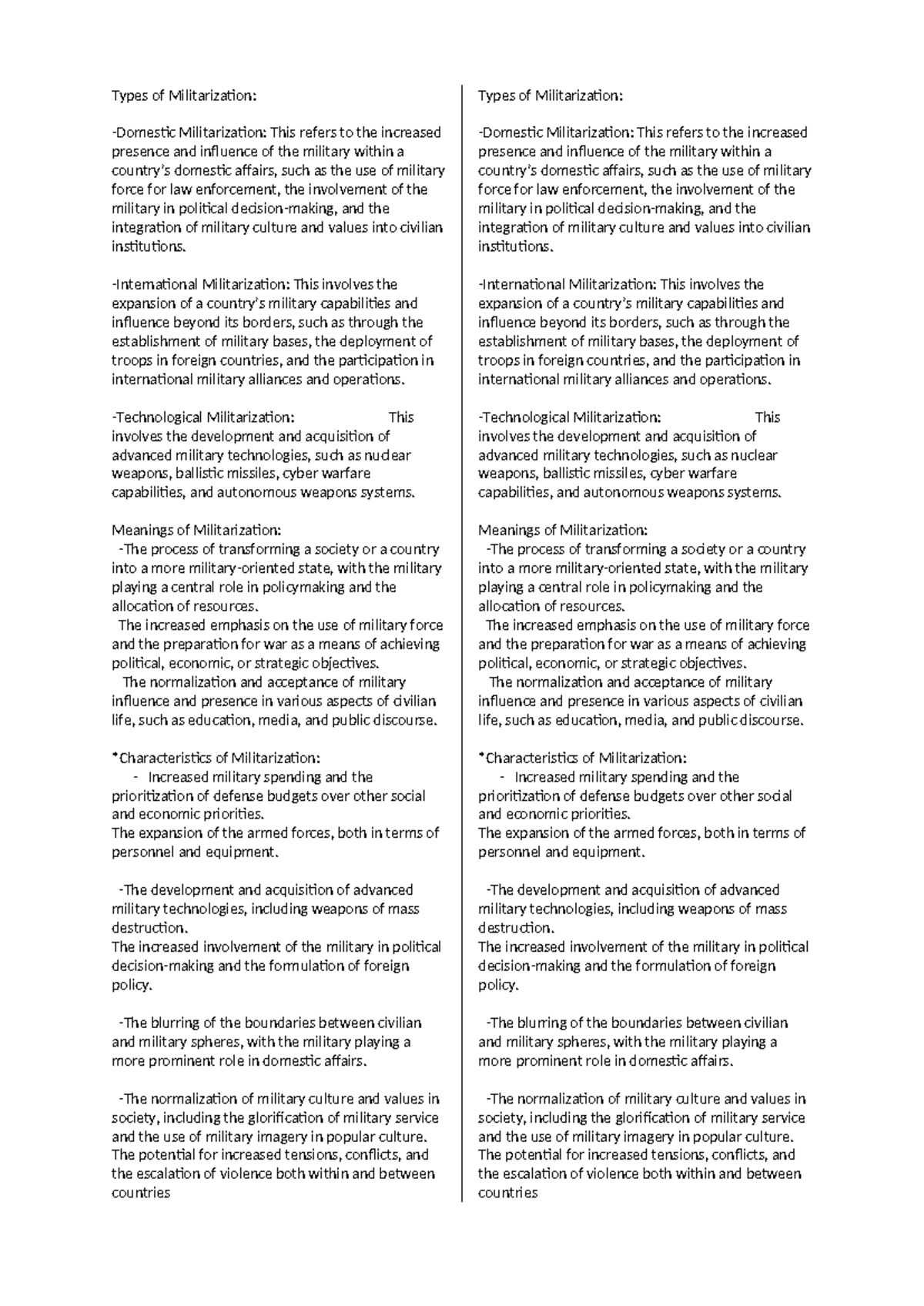 Types of Militarization: An In-Depth Analysis of Military Influence ...