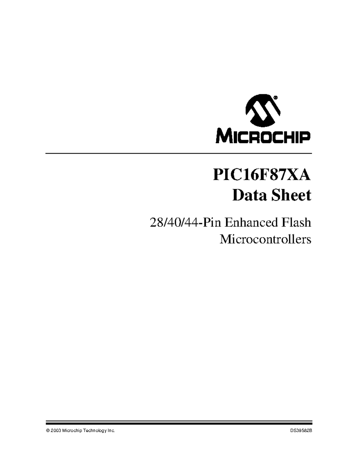 PIC16F87XA Data Sheet: Code Protection & Device Overview - Studocu