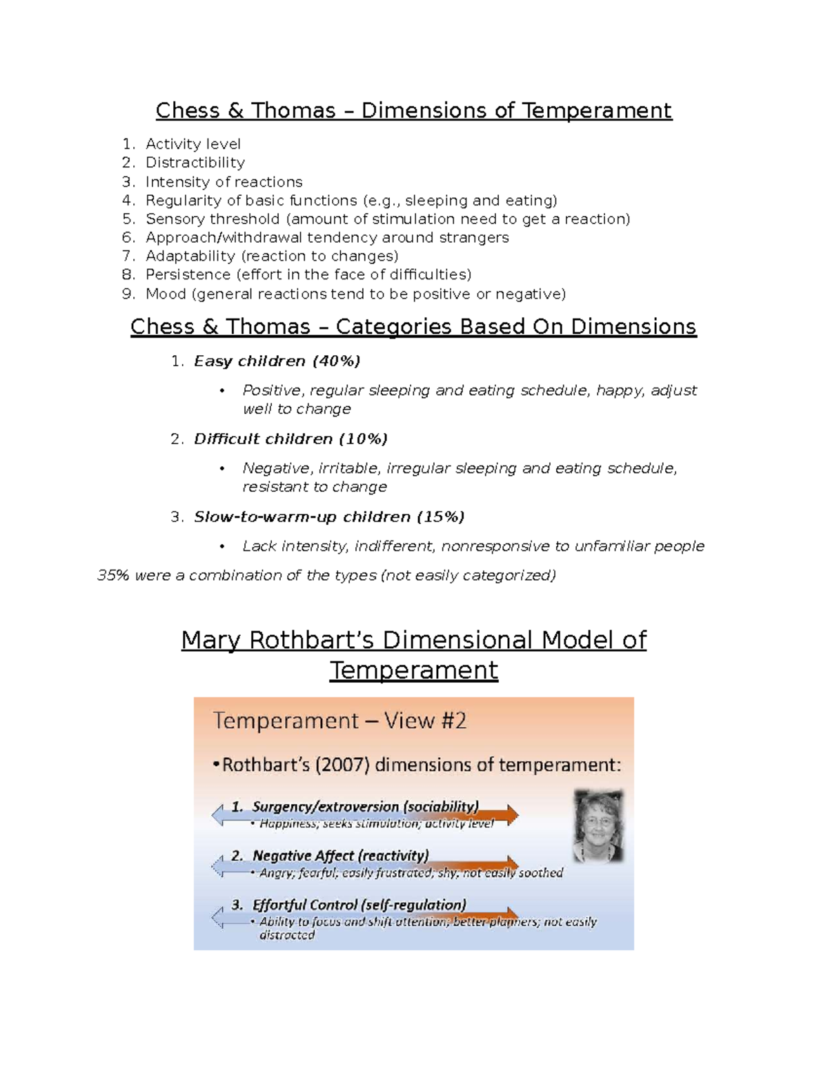 Dimensions of Temperament: Insights from Chess & Thomas Analysis - Studocu
