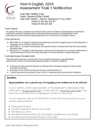 SRP Notification 2025: Science Research Project Task Overview - Studocu
