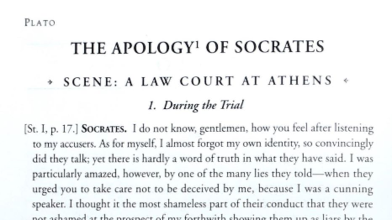 POSC 2100 - The Apology of Socrates: A Defense in Court - Studocu