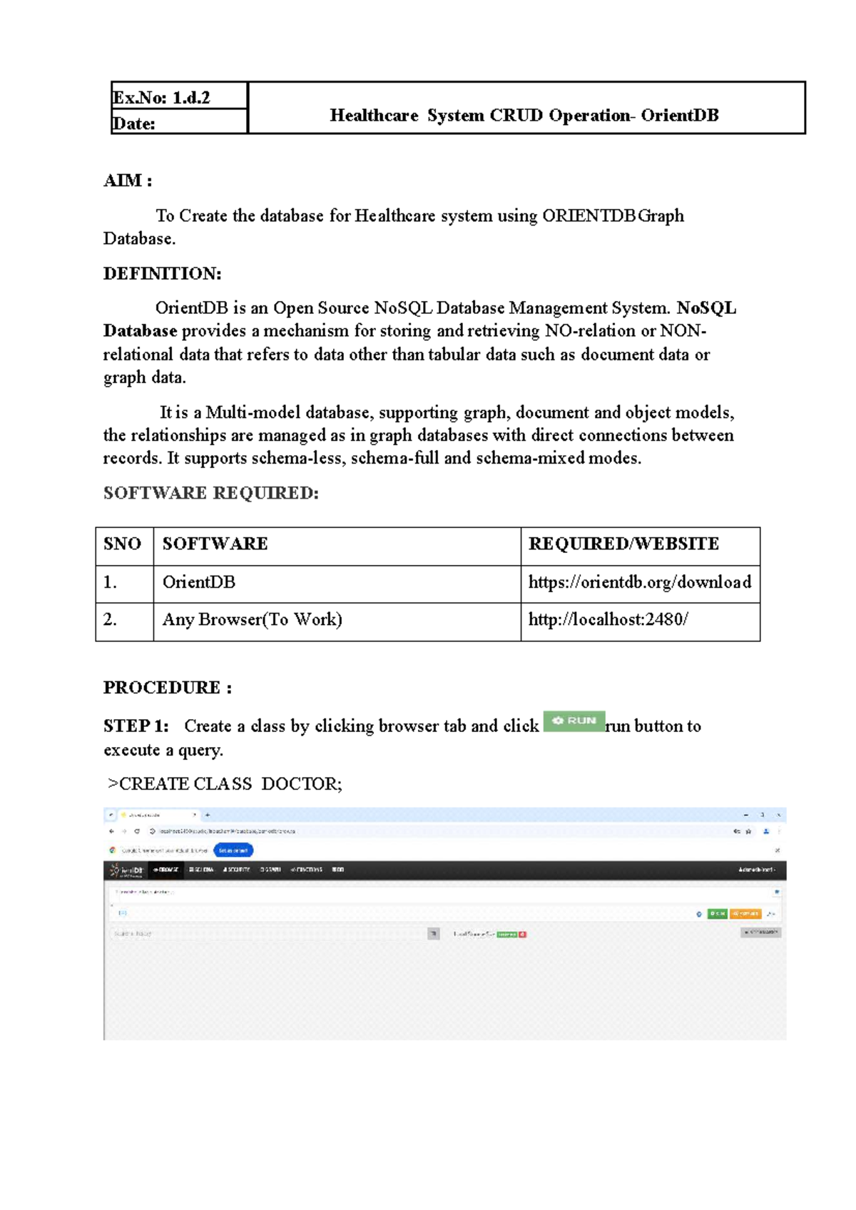 1.2.d. Healthcare System CRUD Using OrientDB: Database Creation Guide ...