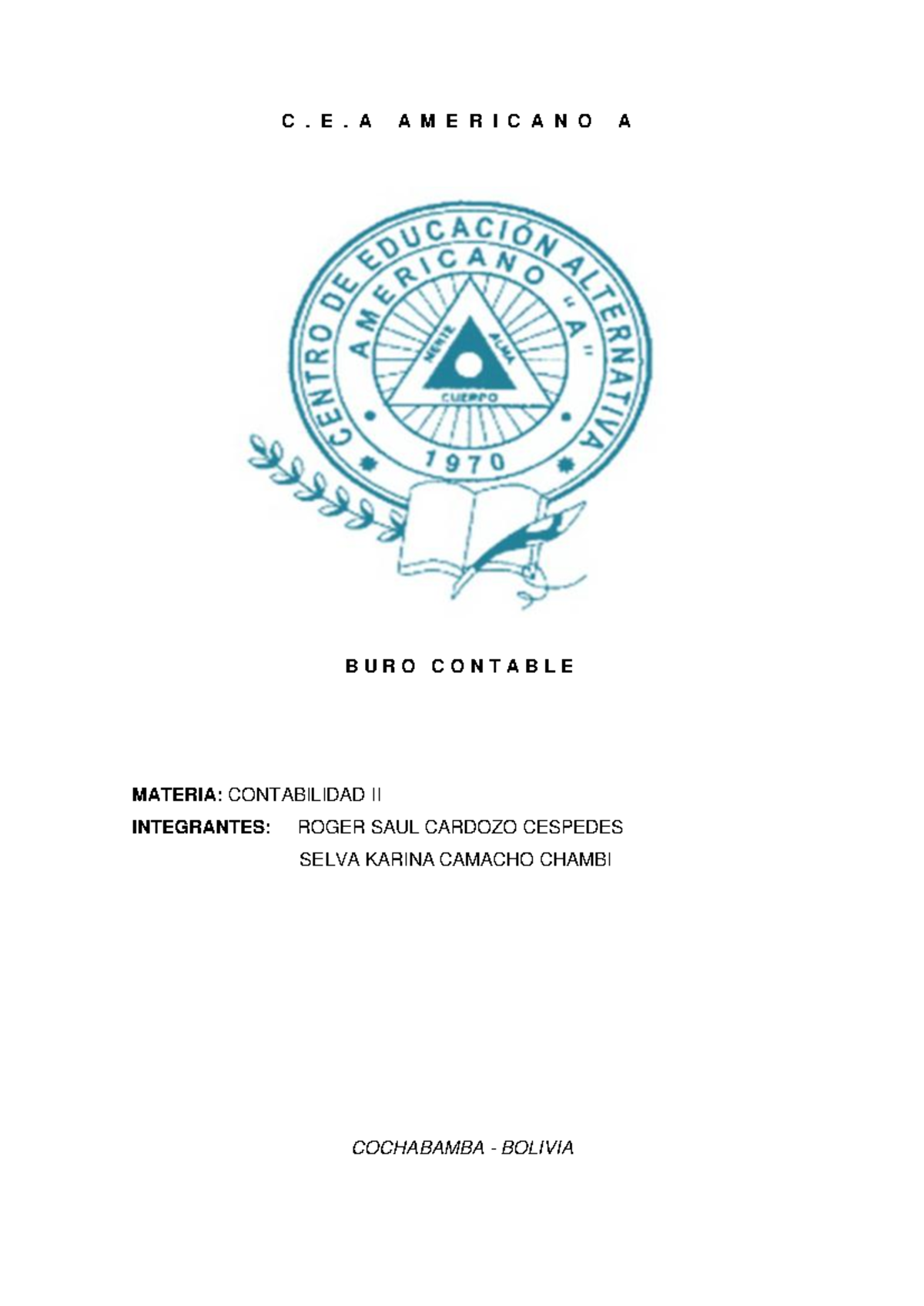 BURO Contable - Ejercicio Completo para Contabilidad II - Document Preview