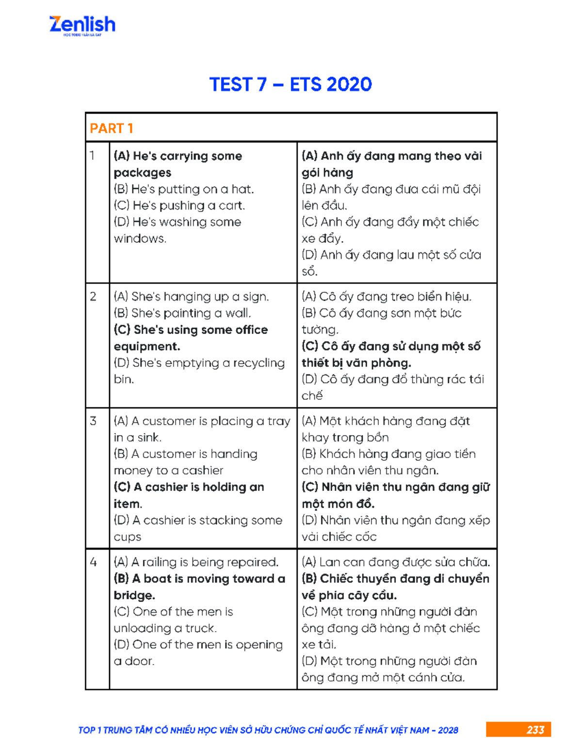 1.7. GIẢI CHI TIẾT TEST 7 LC - Toeic - Studocu