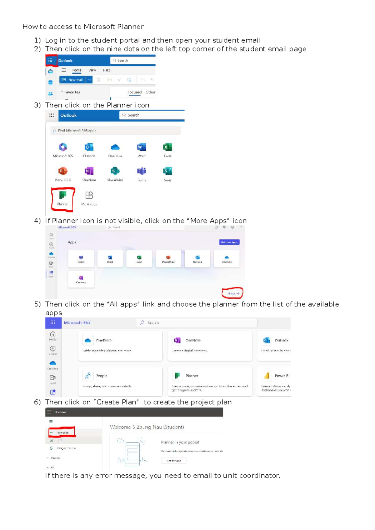 How to access to Microsoft Planner - Studocu