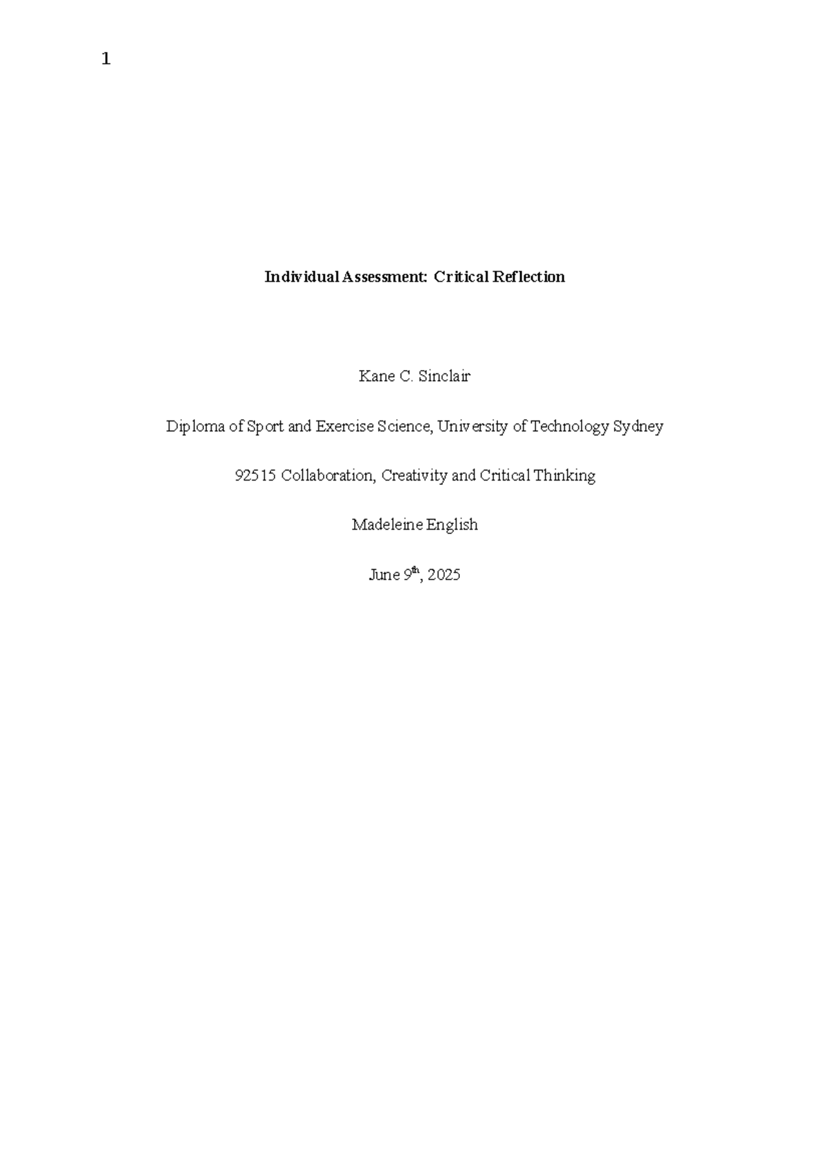 Critical Reflection on Indigenous Case Study: Individual Assessment ...