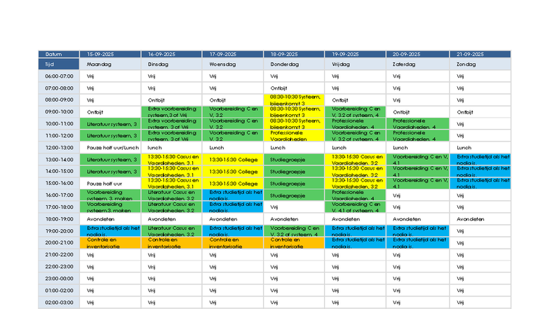 Studieschema PV1-Module 2 - Datum 15-09-2025 16-09-2025 17-09-2025 18 ...