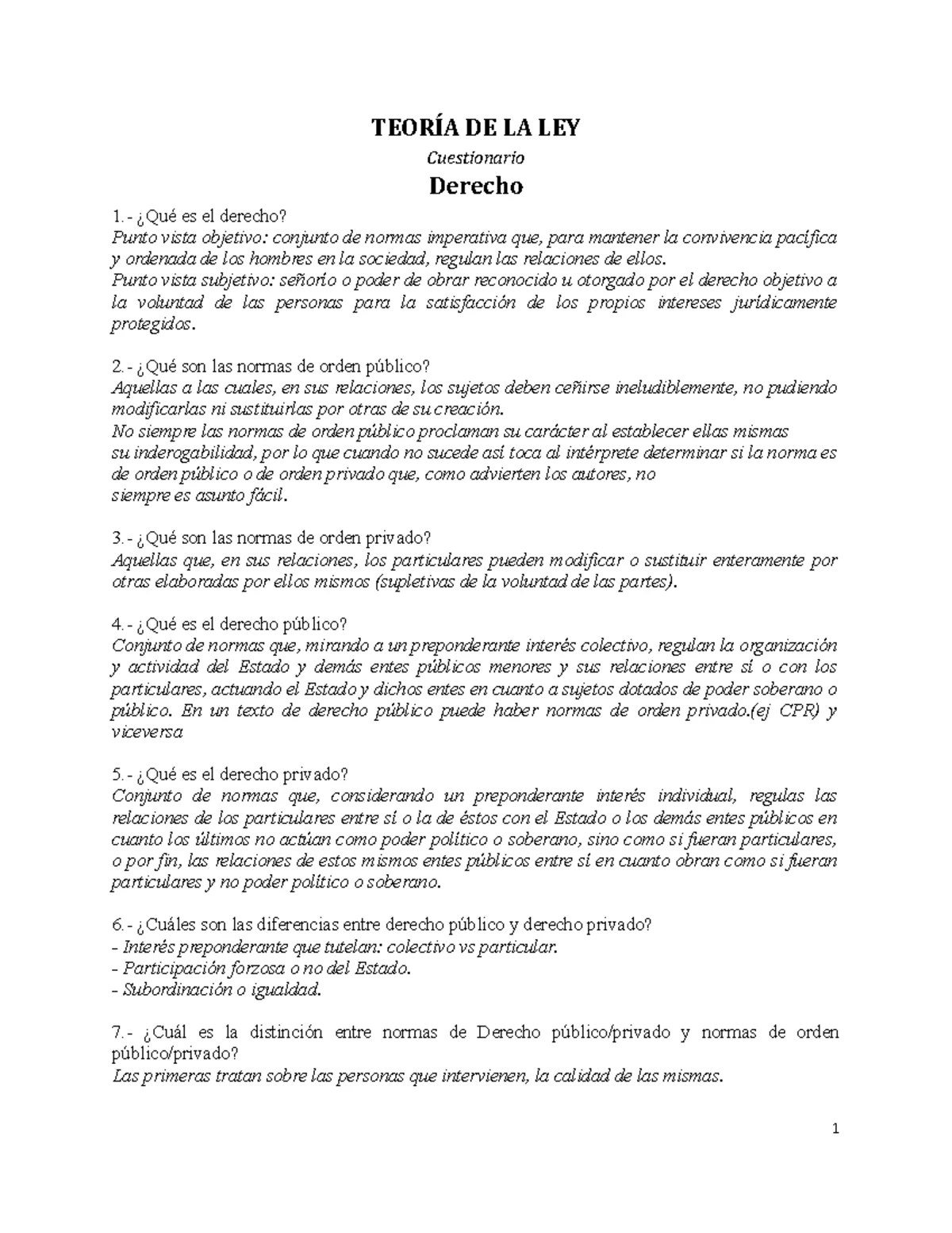 Teoría de la Ley - Apuntes para el Examen de Grado - Studocu