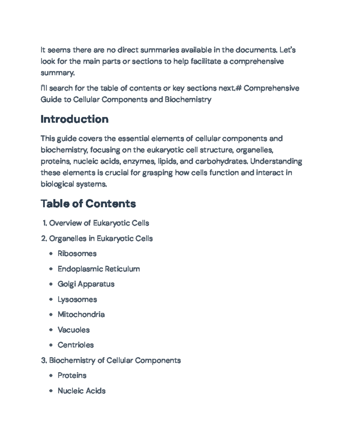 Comprehensive Guide to Eukaryotic Cell Structure and Biochemistry - It ...