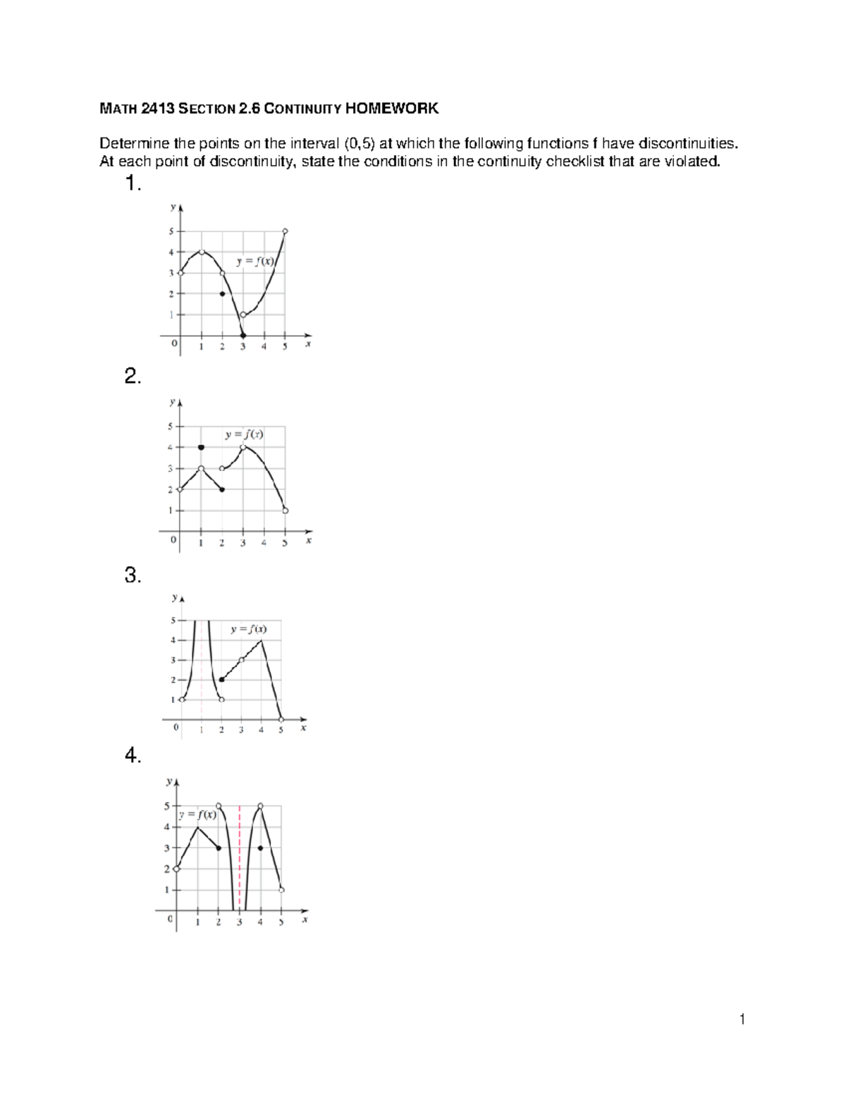 MATH 2413 Final Exam: Continuity Homework Solutions and Analysis - Studocu