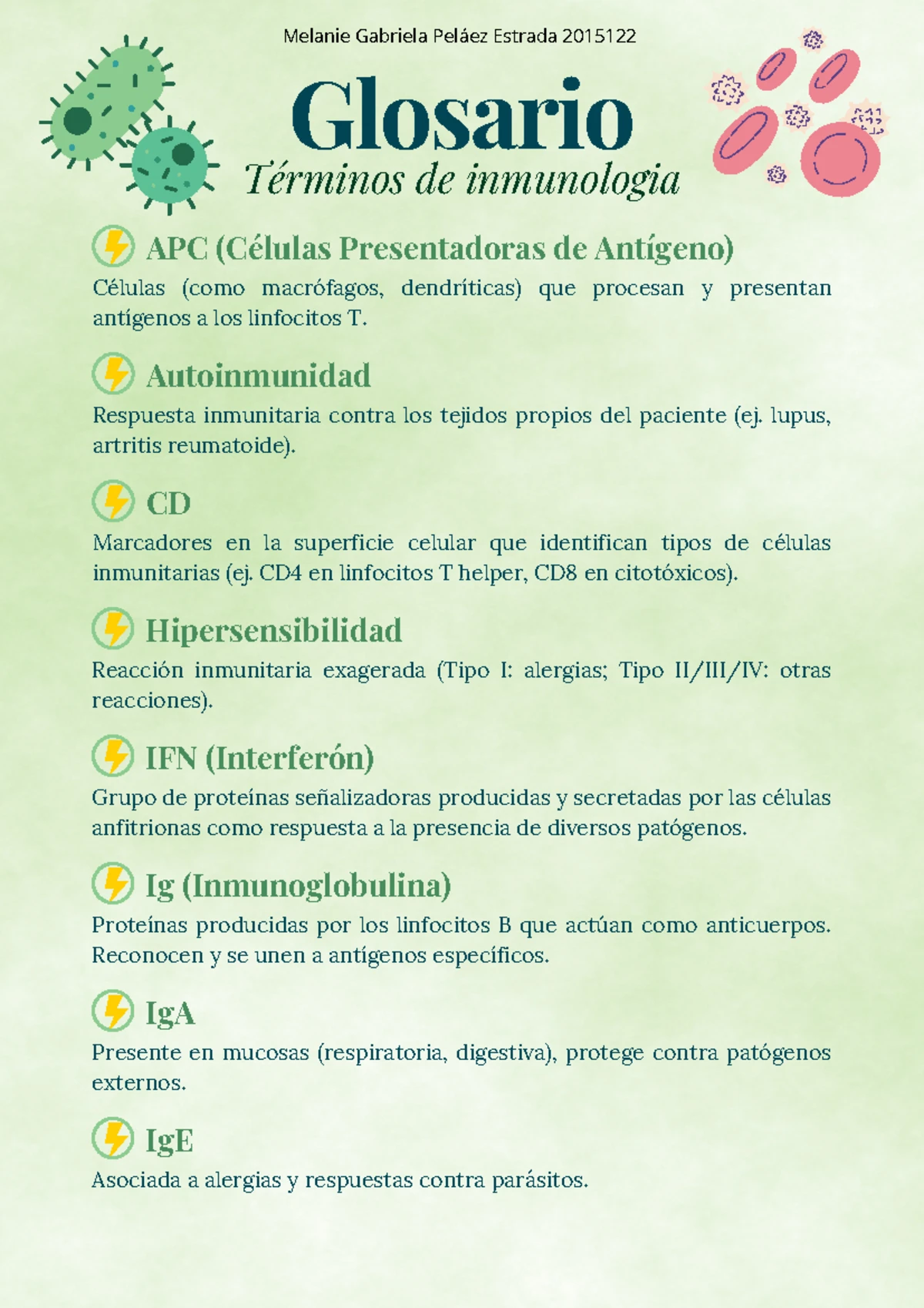 Hoja de Trabajo: Hipersensibilidad y Mecanismos Inmunológicos 1059023 ...